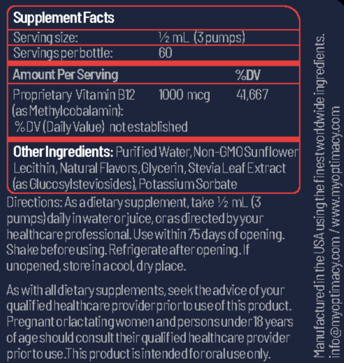 Liposomal Vitamin B12 | Vitamin B12 Supplements | OPTIMACY
