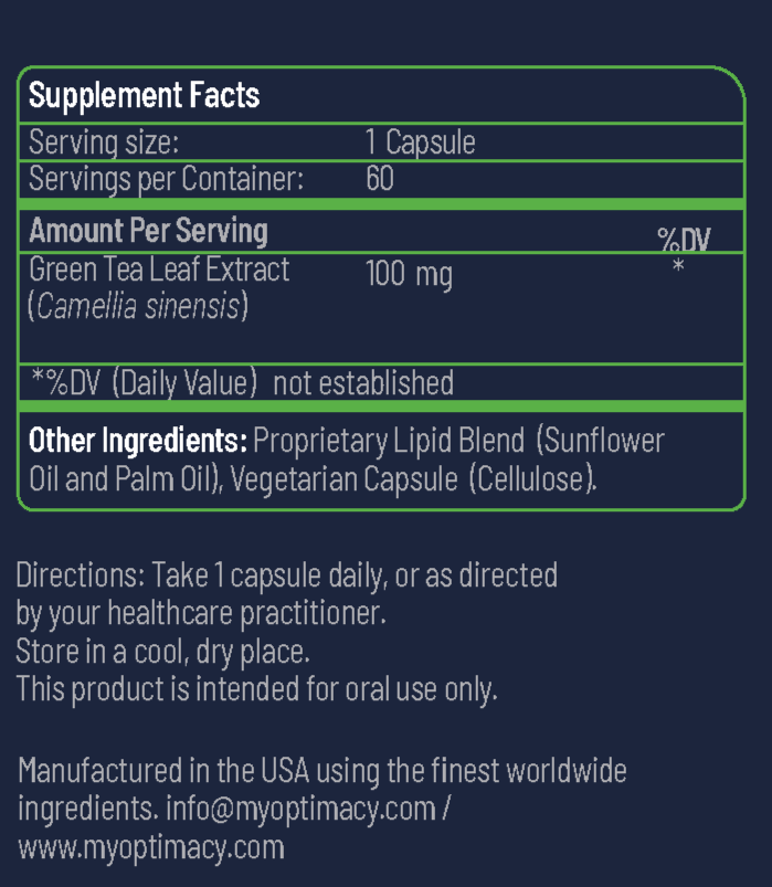 Green Tea Extract Supplement | Green Tea Extract Capsules | OPTIMACY