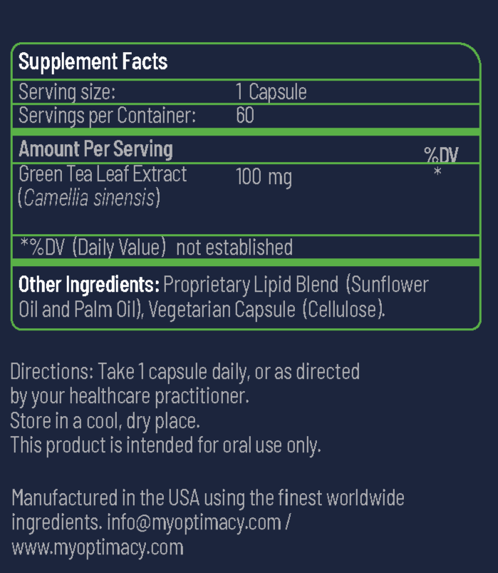 Green Tea Extract Supplement | Green Tea Extract Capsules | OPTIMACY