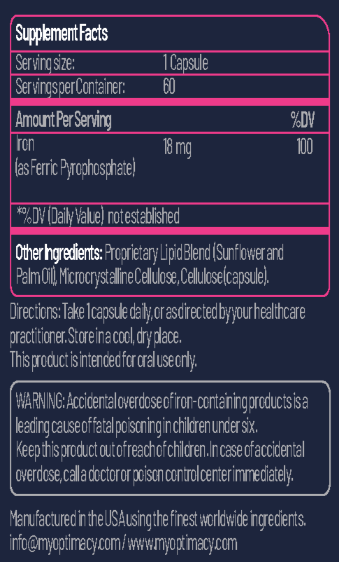 Liposomal Iron Supplements | Liposomal Iron Capsules | OPTIMACY