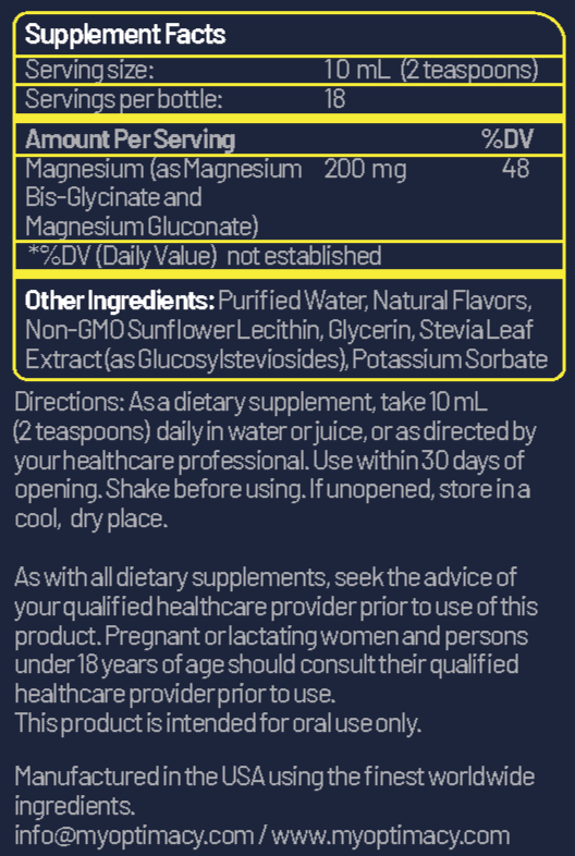 Liposomal Magnesium Liquid | Magnesium Supplement Liquid | OPTIMACY